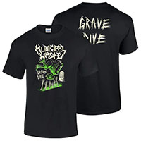 Municipal Waste- Grave Dive on front & back on a black shirt