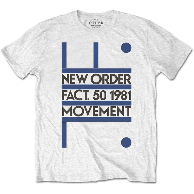 New Order- Movement on a white shirt