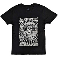 Offspring- Jumping Skeleton on a black shirt