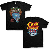Ozzy Osbourne- 1984 Tour on front, Logo on back on a black shirt