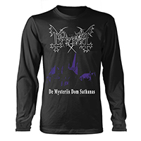 Mayhem- De Mysteriis Dom Sathanas on front, Faces on back on a black long sleeve shirt