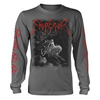 Emperor- Rider on a charcoal long sleeve shirt
