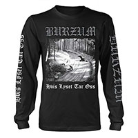Burzum- HVIS LYSET TAR OSS on a black long sleeve shirt 