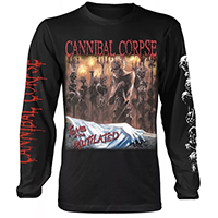 Cannibal Corpse- Tomb Of The Mutilated on front & back, Sleeve Prints on a black long sleeve shirt