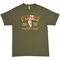 Pixies- Joker on a military green shirt
