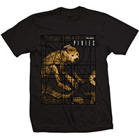 Pixies- Doolittle Vintage Grid on a black shirt