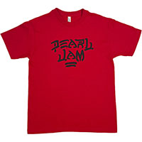 Pearl Jam- Destroy Logo on a red shirt