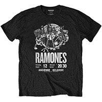Ramones- Belgique Flyer on a black eco shirt