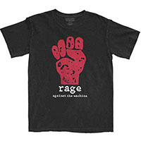 Rage Against The Machine- Fist on front, Molotov on back on a black shirt