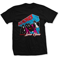 Ramones- Neon Leave Home on a black shirt