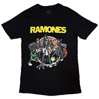 Ramones- Road To Ruin Cartoon on a black shirt