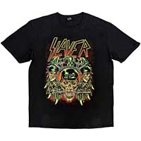 Slayer- Skulls & Eagle on a black shirt