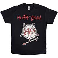Slayer- Haunting The Chapel on a black shirt