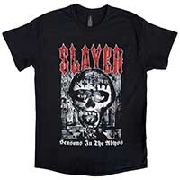 Slayer- Seasons In The Abyss on a black shirt
