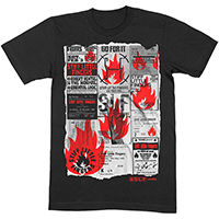 Stiff Little Fingers- Flyer Collage on a black shirt