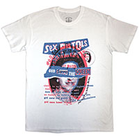 Sex Pistols- God Save The Queen Overlay Print on a white shirt