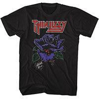 Thin Lizzy- Black Rose on a black shirt