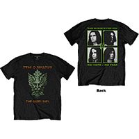Type O Negative- The Green Men on front, This Blood's For You on back on a black shirt