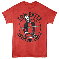 Tom Petty & The Heartbreakers- Damn The Torpedoes on a heather red shirt