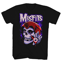 Misfits- Evil Eye Hooded Fiend on a black shirt