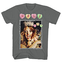 Hole- Live Through This (Candy Hearts) on a charcoal shirt