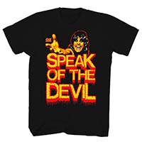 Ozzy Osbourne- Speak Of The Devil on a black shirt