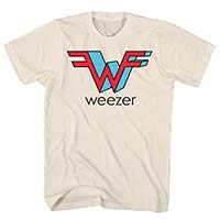 Weezer- W Logo on a natural shirt
