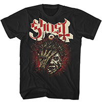 Ghost- Thorny Eye on a black shirt