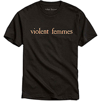 Violent Femmes- Salmon Pink Logo on a black shirt