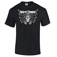 White Zombie- Face & Web on a black shirt