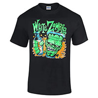 White Zombie- FrankNBooze on a black shirt
