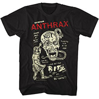 Anthrax- Live At The Ritz on a black shirt