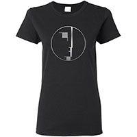 Bauhaus- Foil Face on a black fitted girls shirt