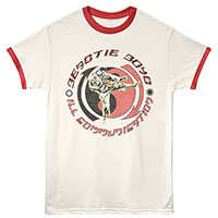 Beastie Boys- Ill Communication on a vintage white & red ringer shirt