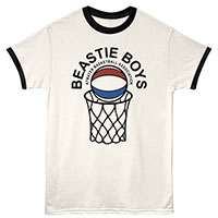 Beastie Boys- ABA on a vintage white & black ringer shirt