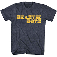 Beastie Boys- Boroughs Logo on a heather navy shirt