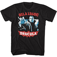 Dracula- Bela Lugosi Reach Forward Drawing on a black shirt