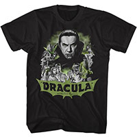 Dracula- Comic Art Collage on a black shirt
