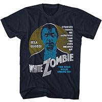 White Zombie- The Dead Walk Among Us on a navy shirt
