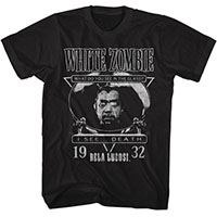 White Zombie- I See Death on a black shirt