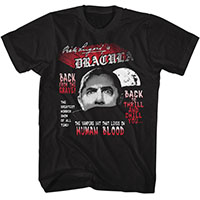 Dracula- Bela Lugosi Is Dracula (The Vampire Bat That Lives On Human Blood) on a black shirt
