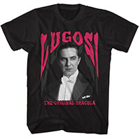 Dracula- Lugosi, The Original Dracula on a black shirt