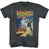 Back To The Future- Poster on a heather black shirt
