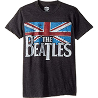 Beatles- Union Jack on a charcoal heather shirt