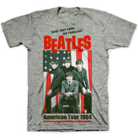 Beatles- American Tour 1964 on a heather grey shirt