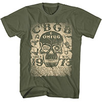 CBGB- Since 1973 on an army green shirt
