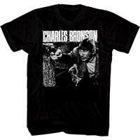 Charles Bronson- Gun on a black shirt