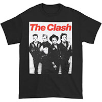 Clash- Band Pic & Red Logo on a black shirt