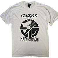 Crass- Freedom & Peace on a white shirt