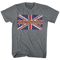 Def Leppard- Flag Logo on a charcoal heather shirt
